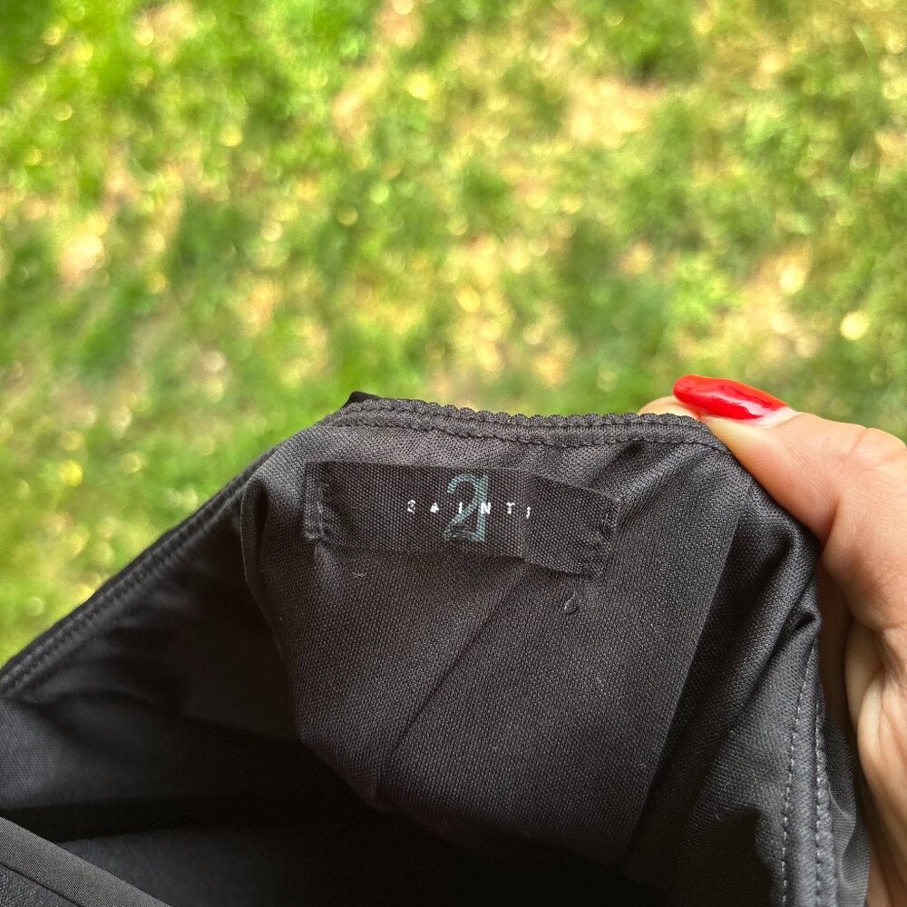 Black Cowl Neck Mini Dress – Open Strappy Back - Picture 7 of 7